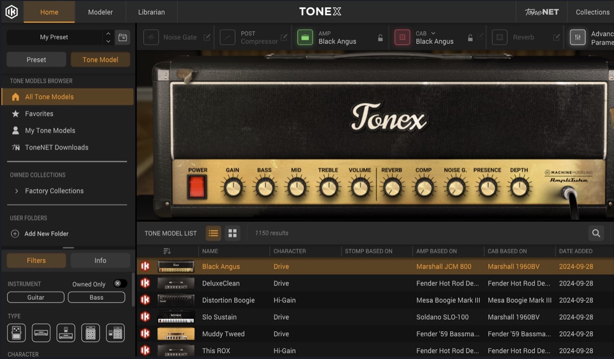 IK Multimedia's ToneX - AI Machine Modeling